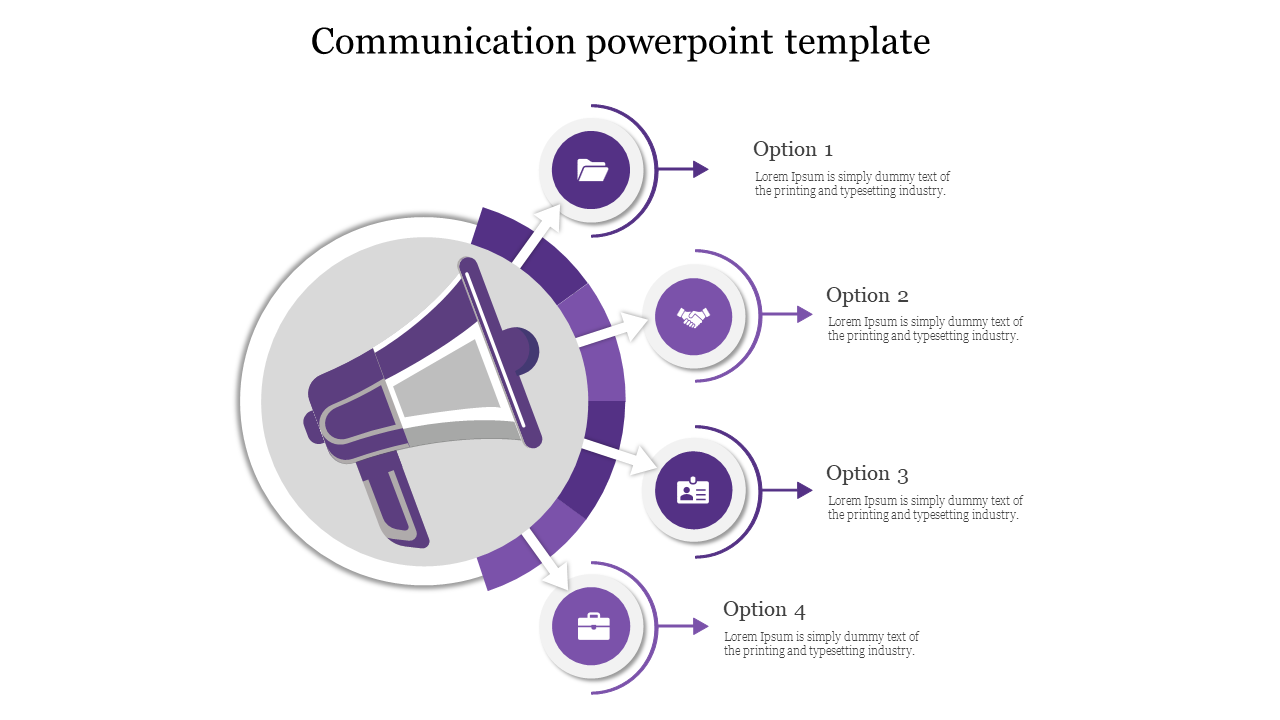 communication powerpoint template-Purple